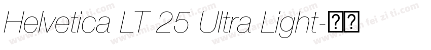 Helvetica LT 25 Ultra Light字体转换